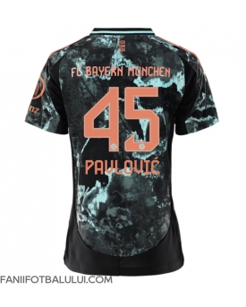 Bayern Munich Aleksandar Pavlovic #45 Tricou Fotbal Replică 2024-25 Femei Deplasare